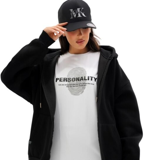 Personality zip hoodie + T-shirt set